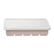 Forma Para Gelo 15 Cubos 19,5X12,5X4,5cm bege Silicone
